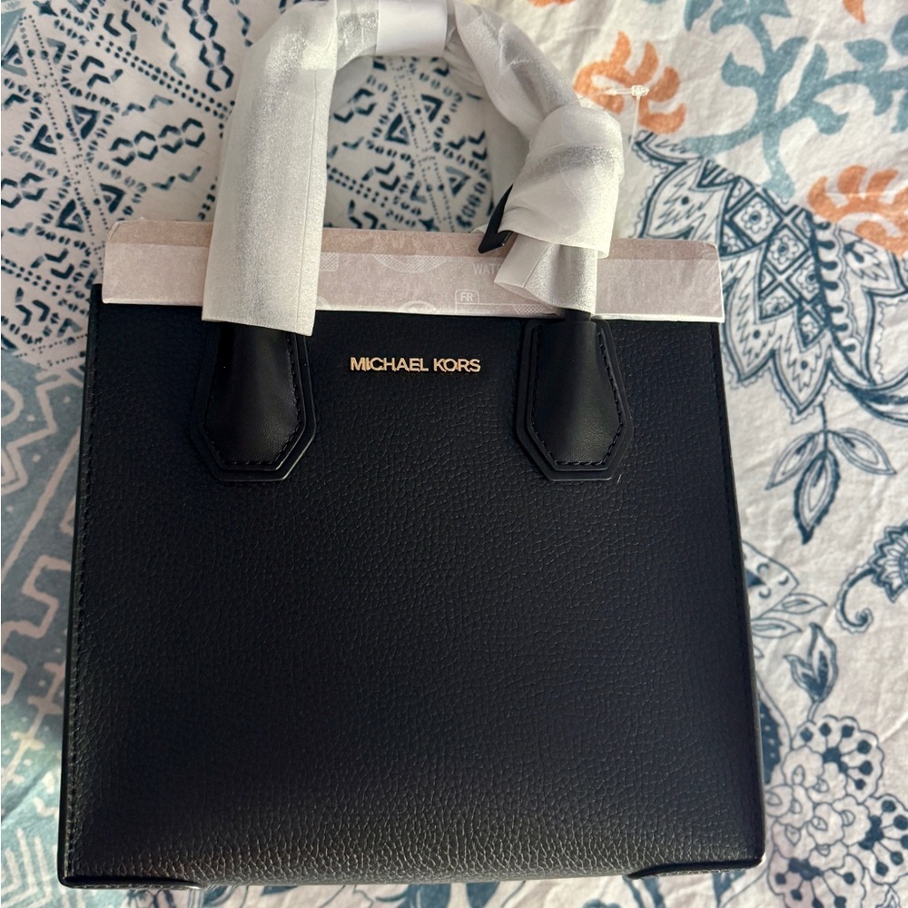 Michael Kors Black Leather Tote Bag